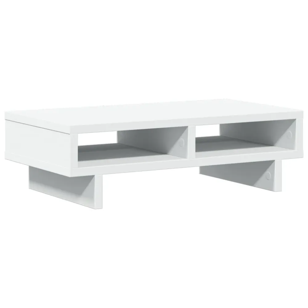 Chariot à tiroirs Support de moniteur table meuble bureau 50 x 27 x 15 cm bois d'ingénierie blanc 02_0044873
