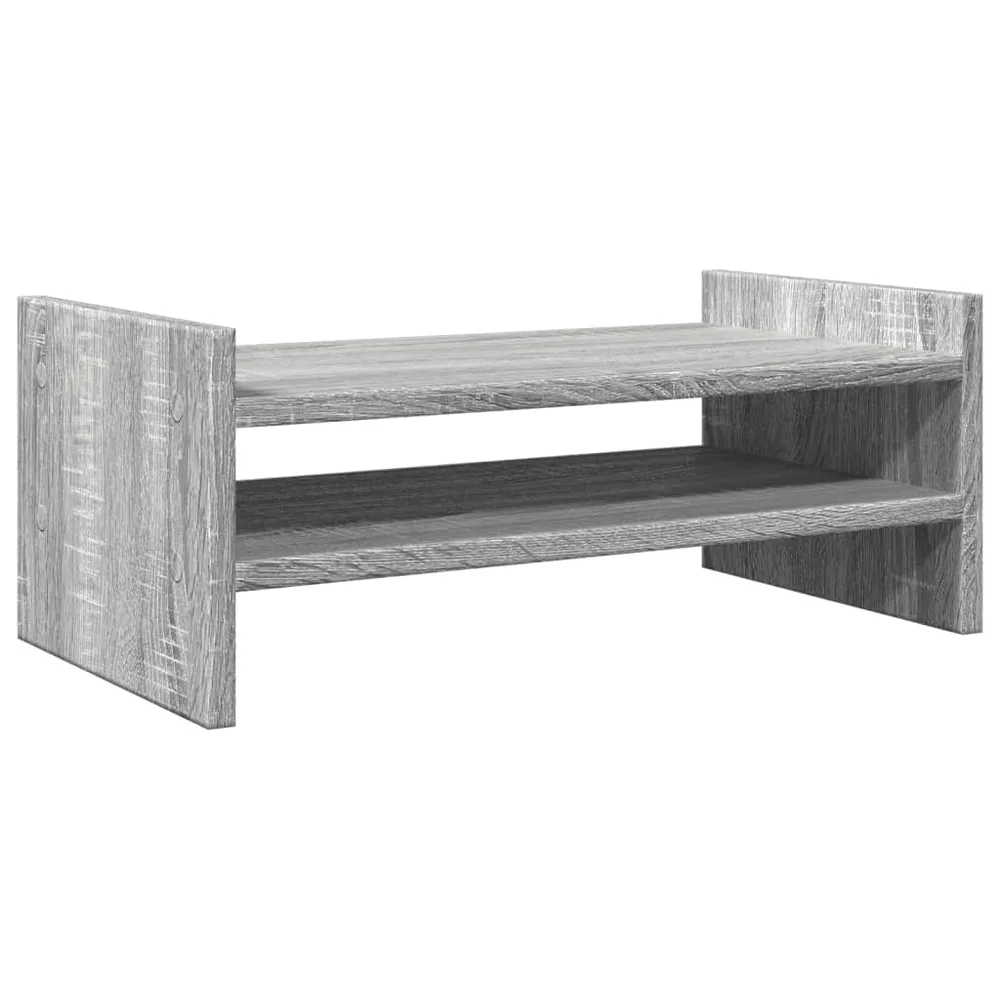 Chariot à tiroirs Support de moniteur table meuble bureau sonoma 50 x 27 x 20 cm bois d'ingénierie gris 02_0044995