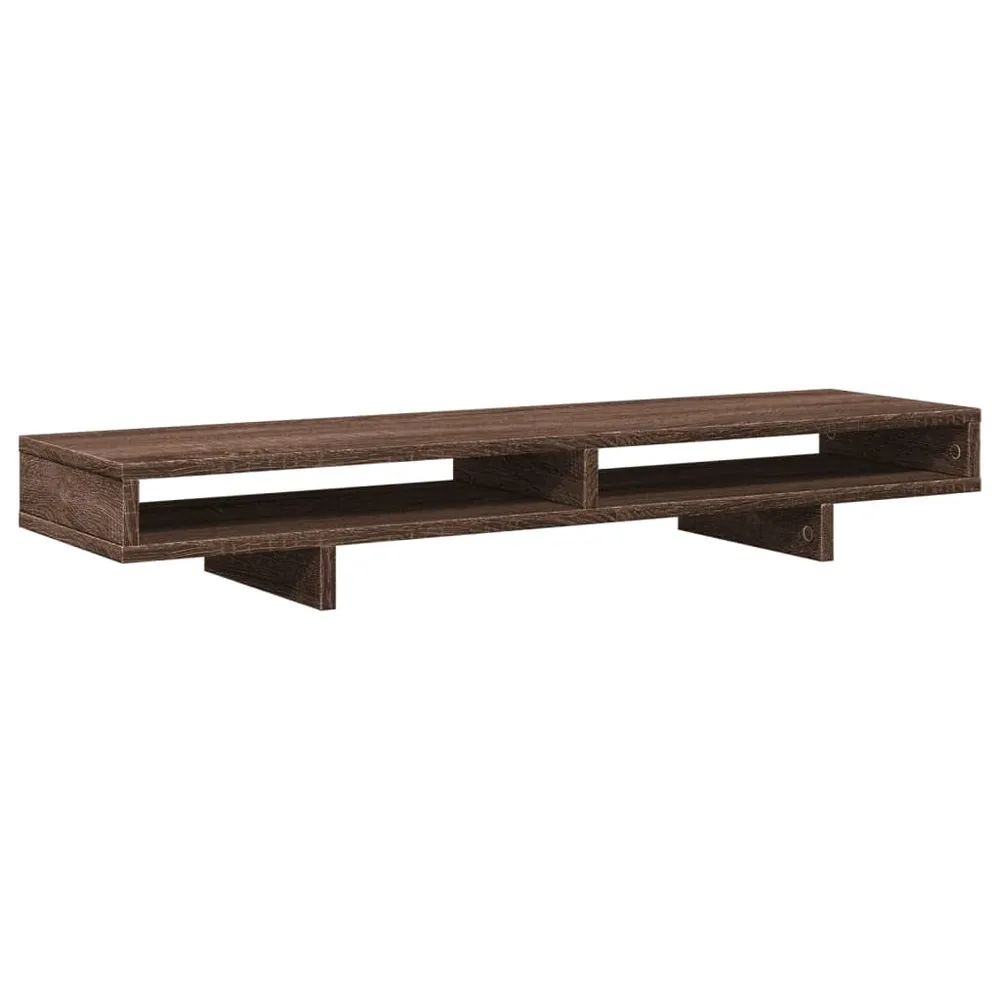 Chariot à tiroirs Support de moniteur table meuble bureau 100 x 27 x 15 cm bois d'ingénierie marron 02_0044840