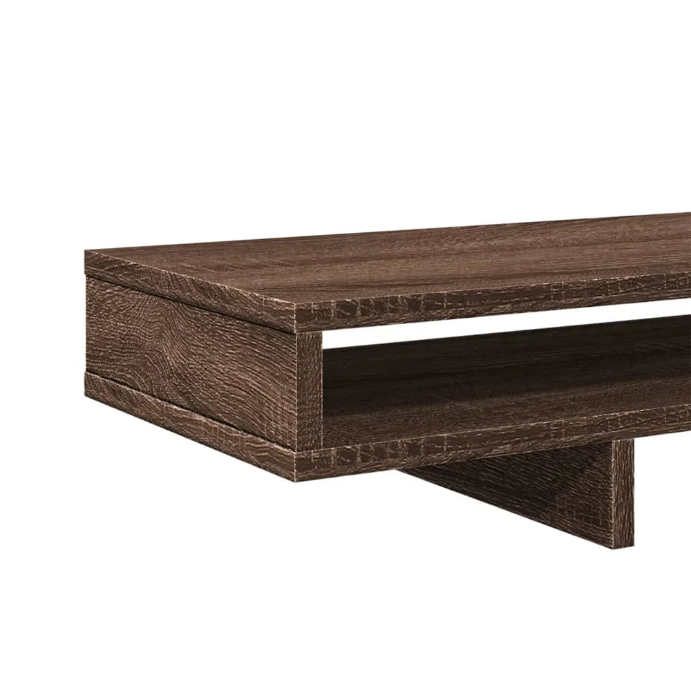 Chariot à tiroirs Support de moniteur table meuble bureau 100 x 27 x 15 cm bois d'ingénierie marron 02_0044840