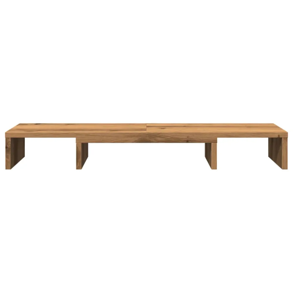 Chariot à tiroirs Support de moniteur table meuble bureau élévateur réglable artisanal marron 02_0045015