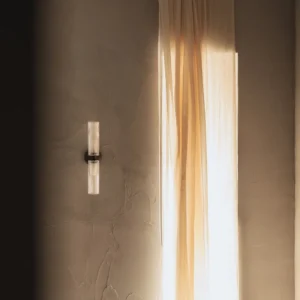 Claremont Medium-Wandleuchte geriffeltes Glas – Cuivre étain