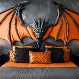 Fond studio halloween Chambre Gothique Ailes de Dragon LXX58-22