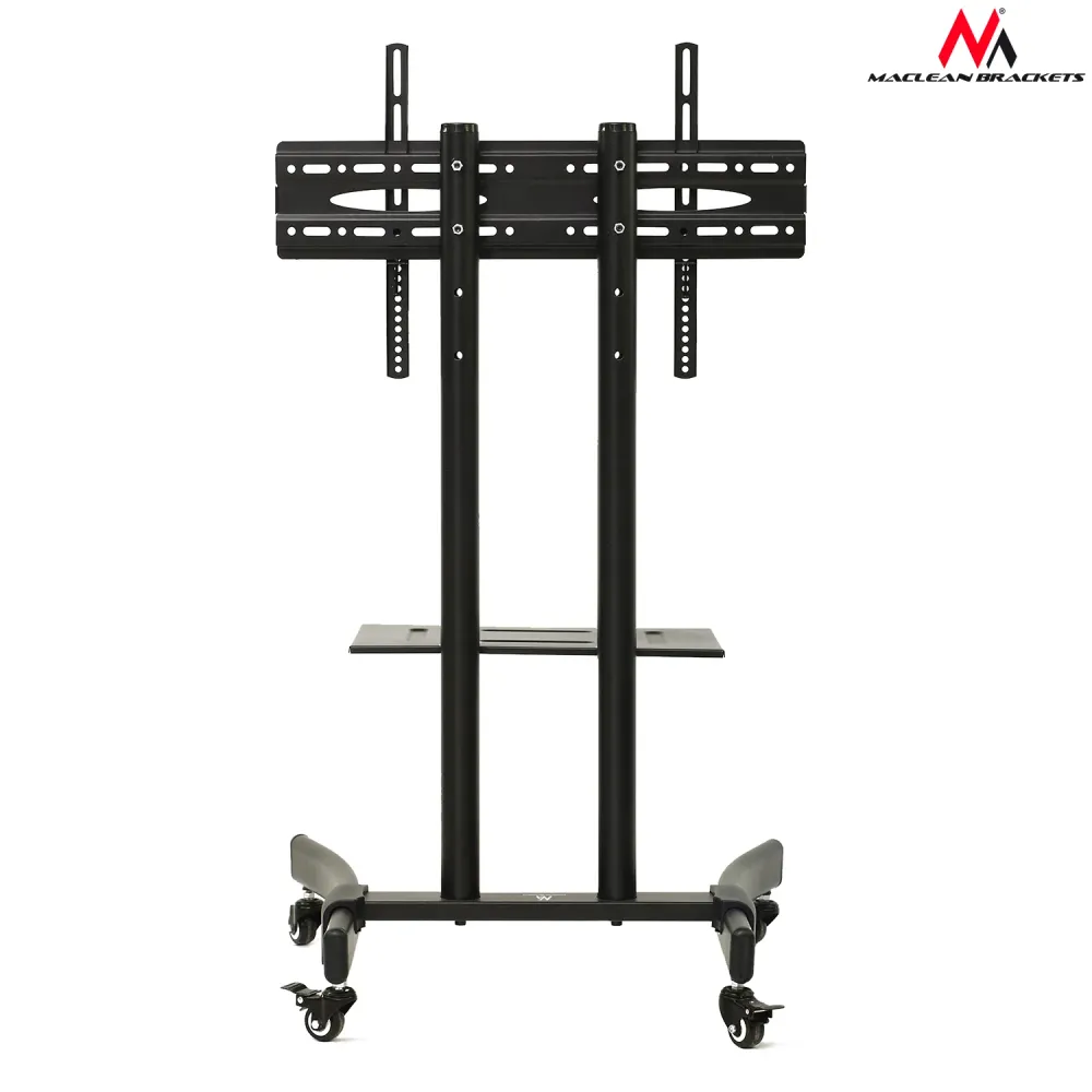 MacLean MC - 739 chariot tv mobile professionnel avec support Max 40 kg 32 pouces - 65 pouces noir | Assemblage Rapide