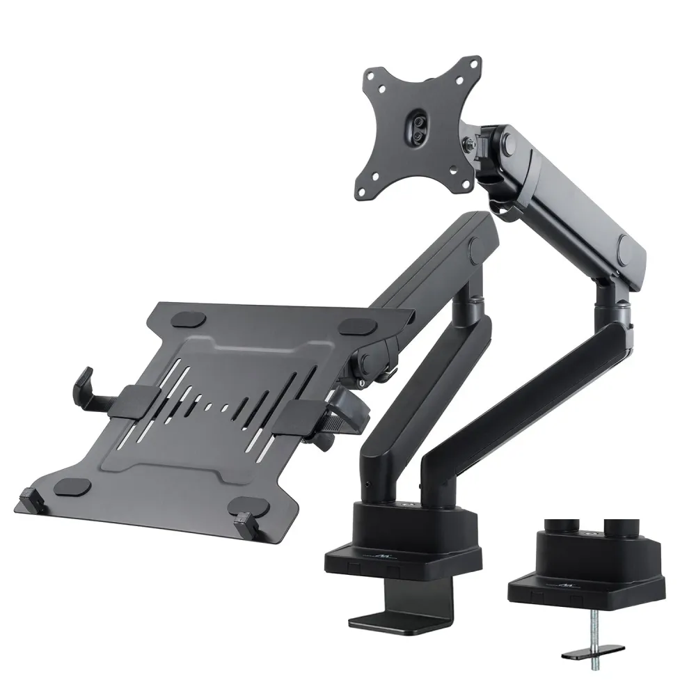 Maclean MC-813 support jumeau moniteur support de bureau pour moniteur et ordinateur portable 17 "- 32" 8 kg VESA universel