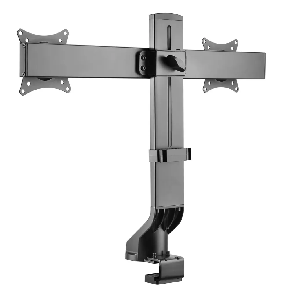 Maclean MC-854 Support de moniteur doublement support de bureau pour 2 moniteurs 17" - 27" 14 kg VESA LCD LED