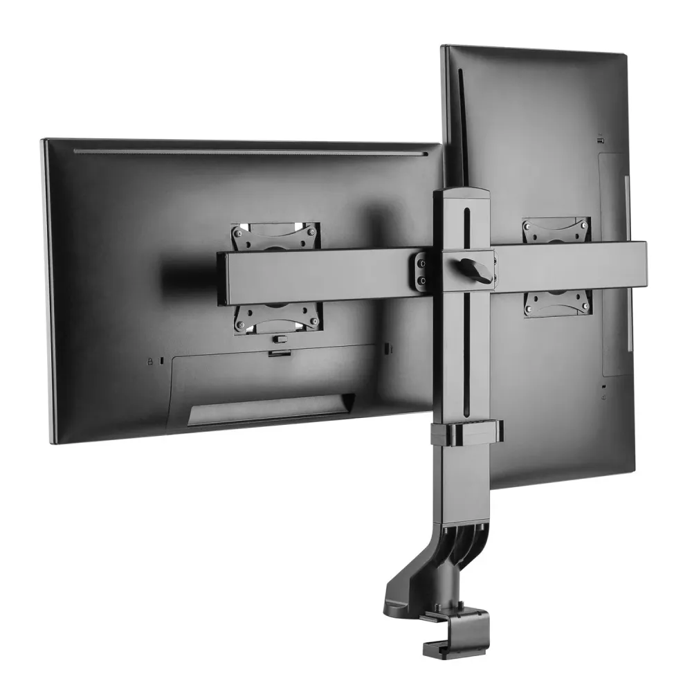 Maclean MC-854 Support de moniteur doublement support de bureau pour 2 moniteurs 17" - 27" 14 kg VESA LCD LED