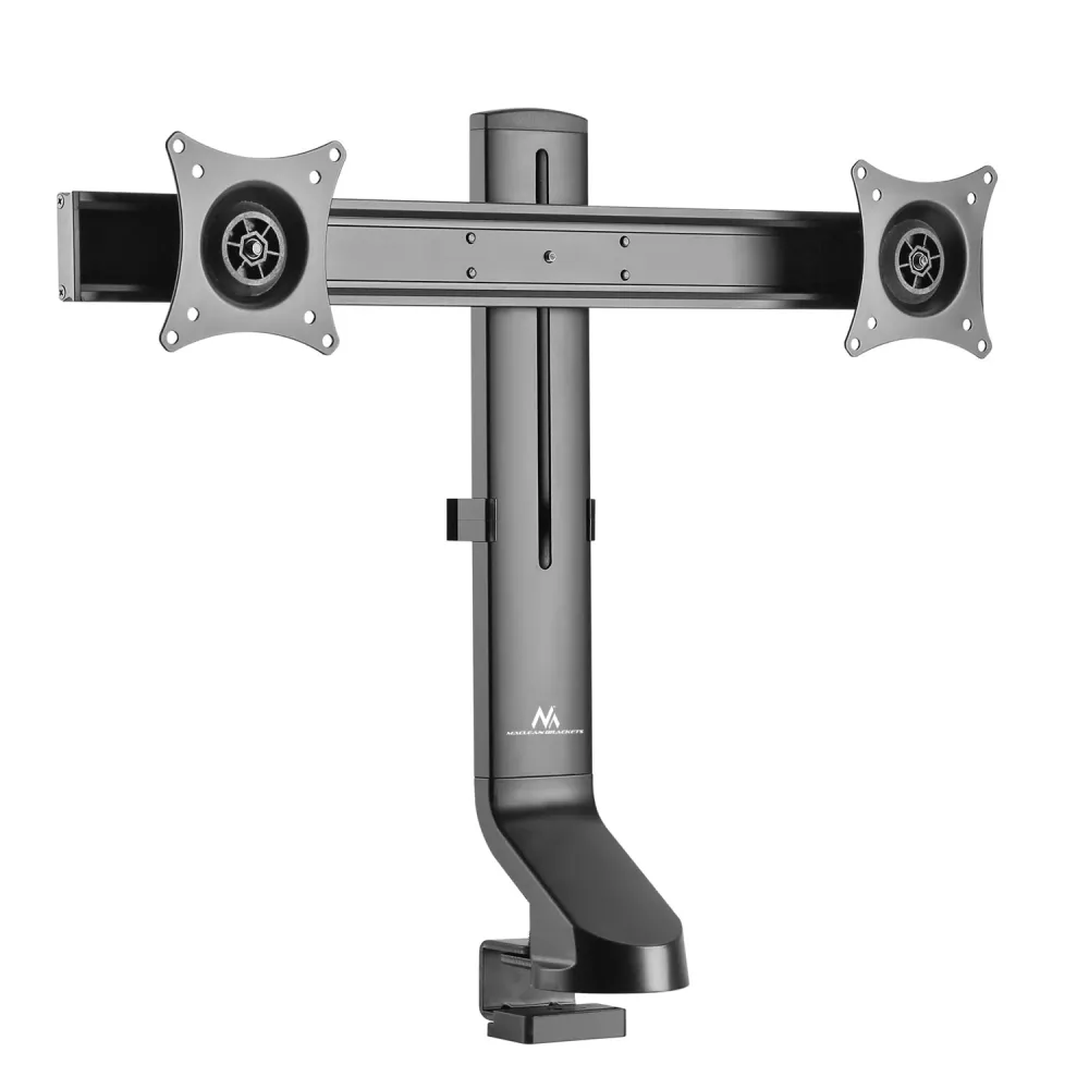 Maclean MC-854 Support de moniteur doublement support de bureau pour 2 moniteurs 17" - 27" 14 kg VESA LCD LED