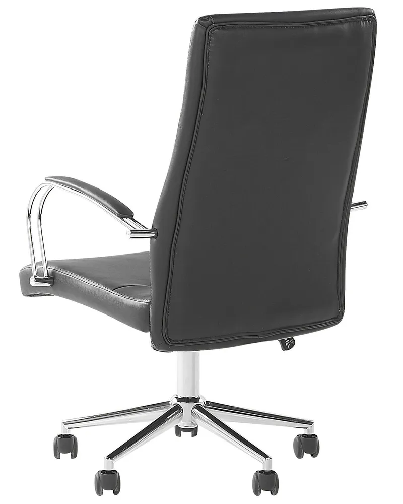 Office Chair Faux En cuir souple Black OSCAR