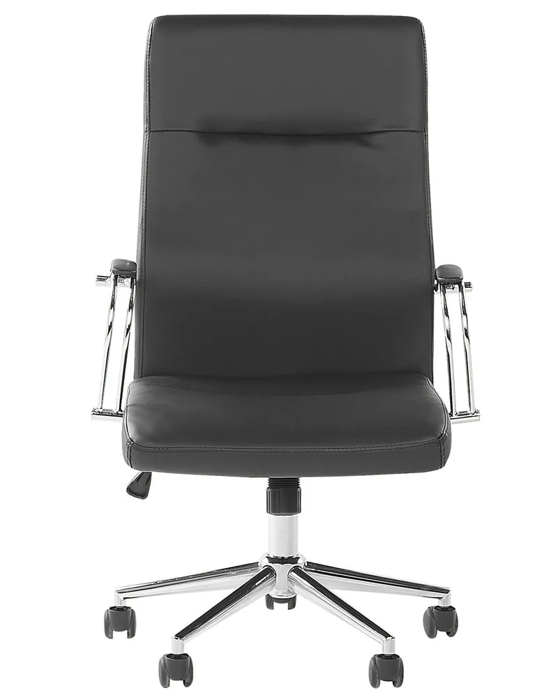 Office Chair Faux En cuir souple Black OSCAR