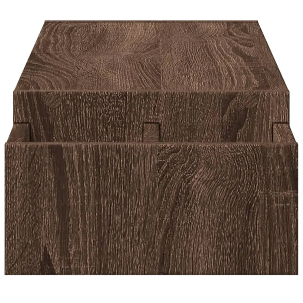 Professionnel Haute Capacité Support de moniteur table meuble bureau avec rangement bois ingénierie marron 02_0044929