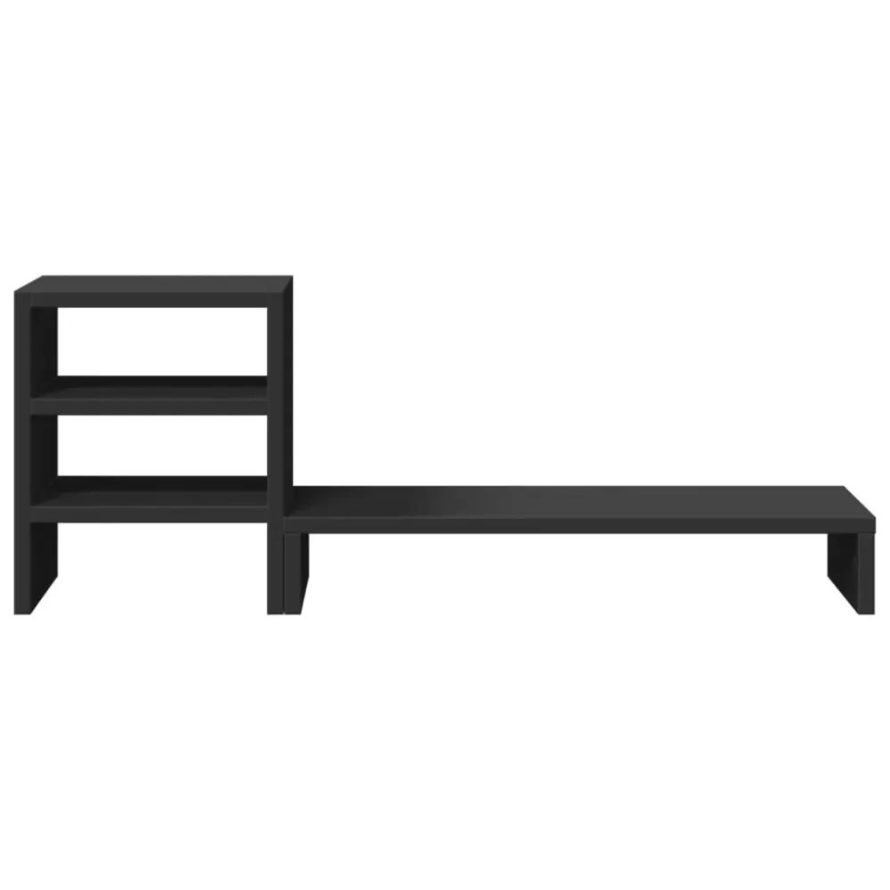 Professionnel Haute Capacité Support de moniteur table meuble bureau et organisateur de bureau bois d'ingénierie noir 02_0...