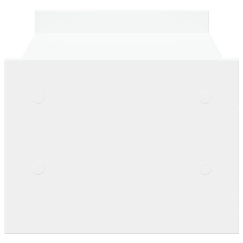 Professionnel Haute Capacité Support de moniteur table meuble bureau 50 x 27 x 20 cm bois d'ingénierie blanc 02_0044883