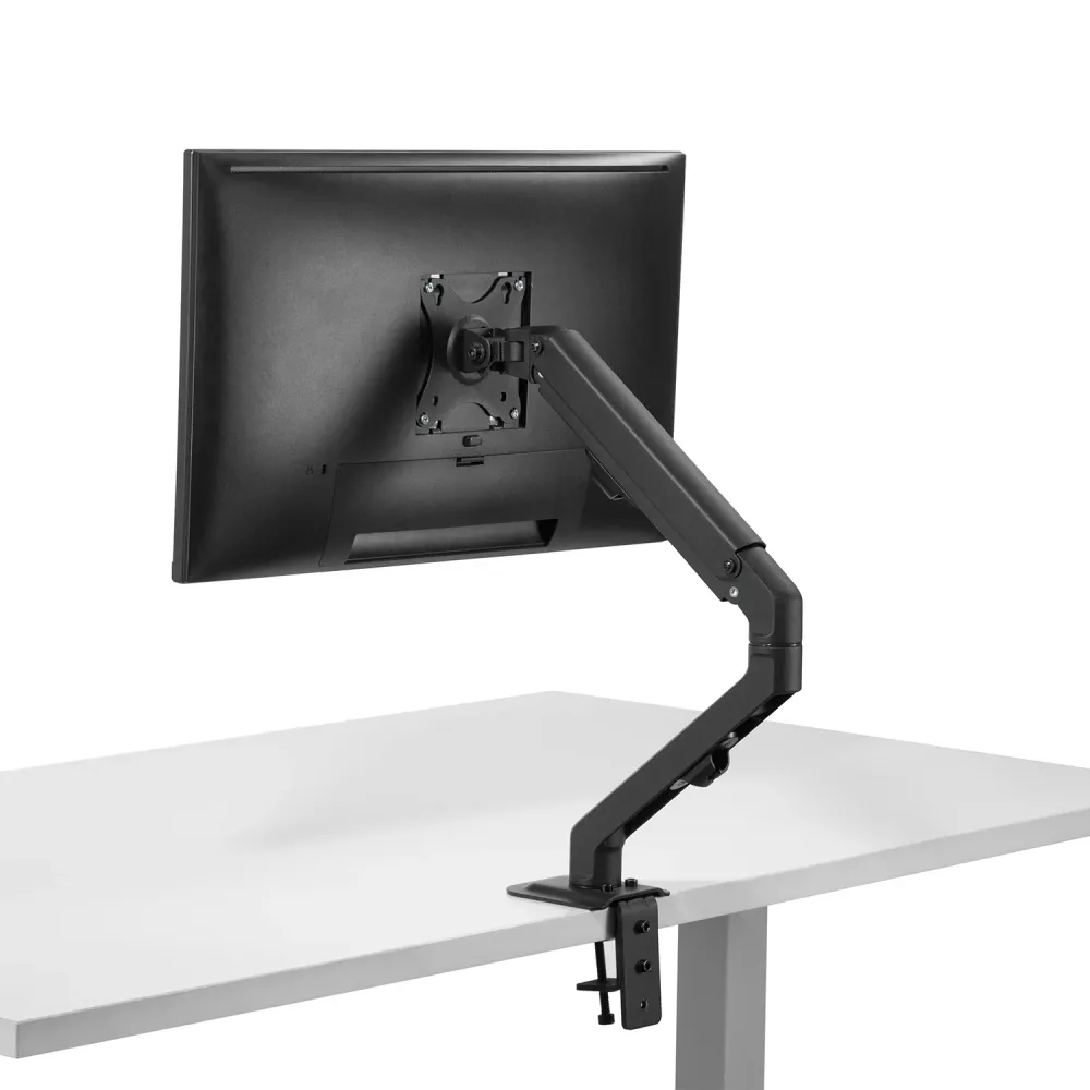 Support de bureau universel pour moniteur Maclean, ressort mécanique 17"-27" 7kg, VESA 75x75,100x100, MC-906 avec surface...
