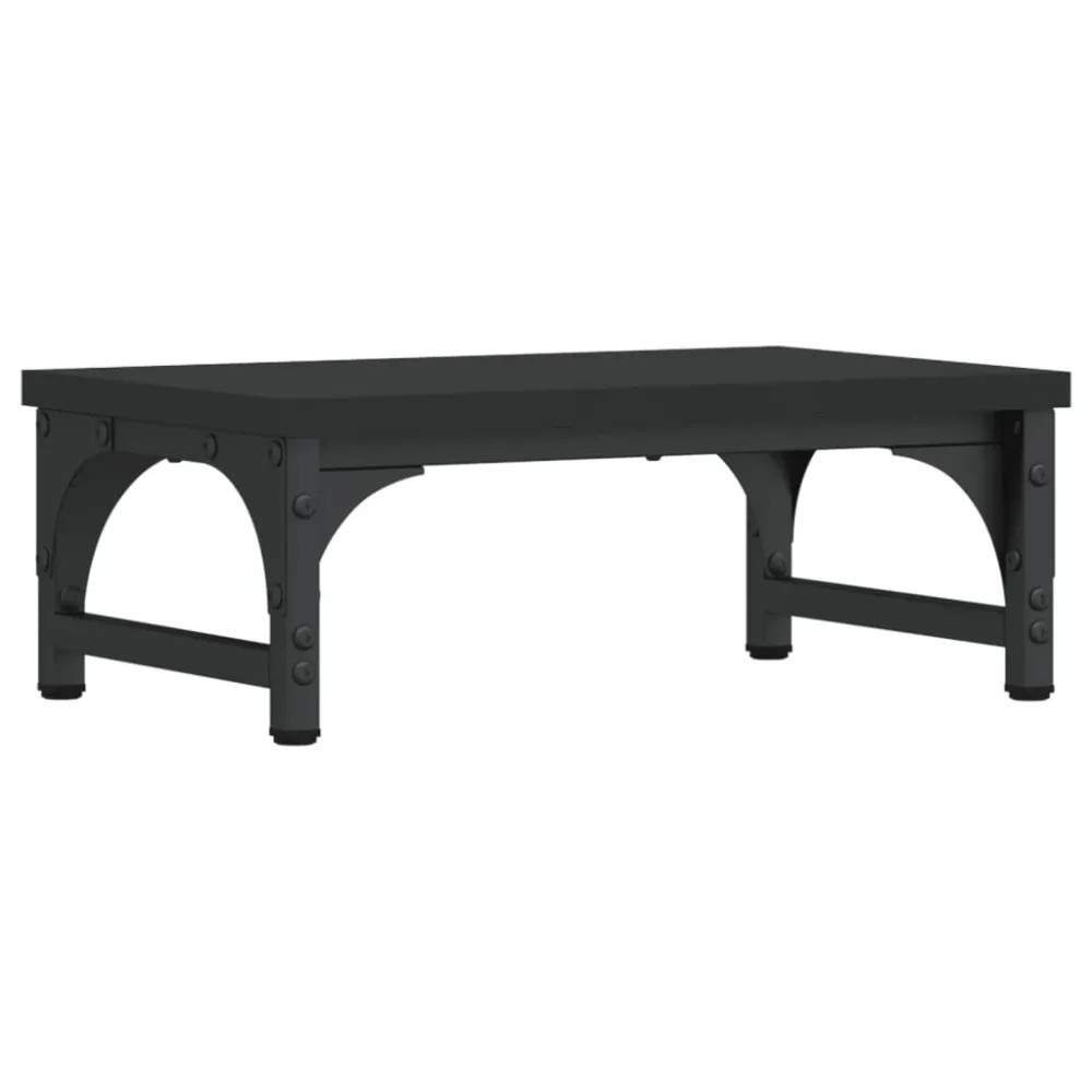 Support d'écran Support de moniteur table meuble bureau 37 x 23 x 14 cm bois d'ingénierie noir 02_0044858