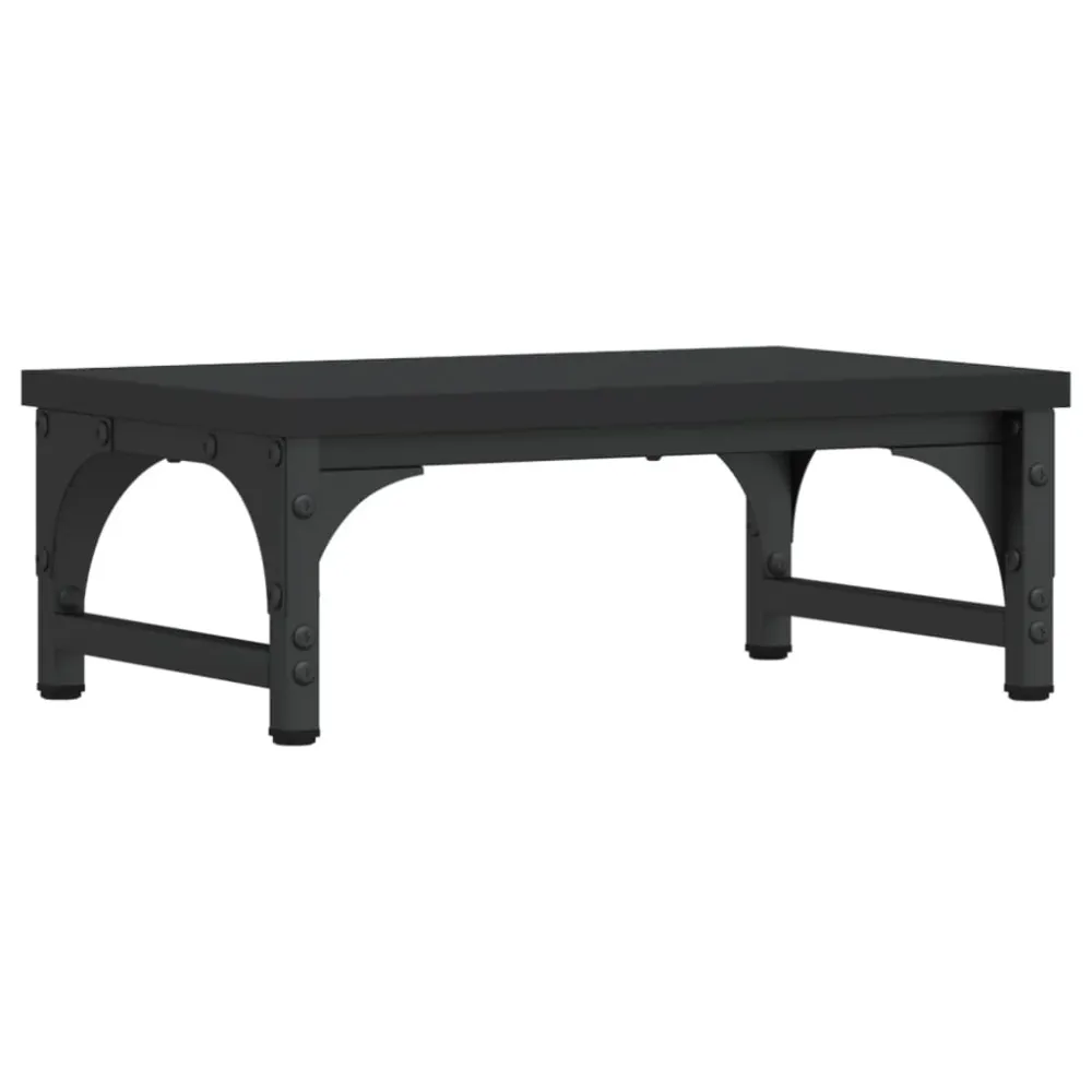 Support d'écran Support de moniteur table meuble bureau 37 x 23 x 14 cm bois d'ingénierie noir 02_0044858