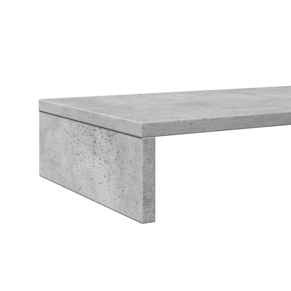 Support d'écran Support de moniteur table meuble bureau 100 x 27 x 10 cm bois d'ingénierie gris 02_0044834
