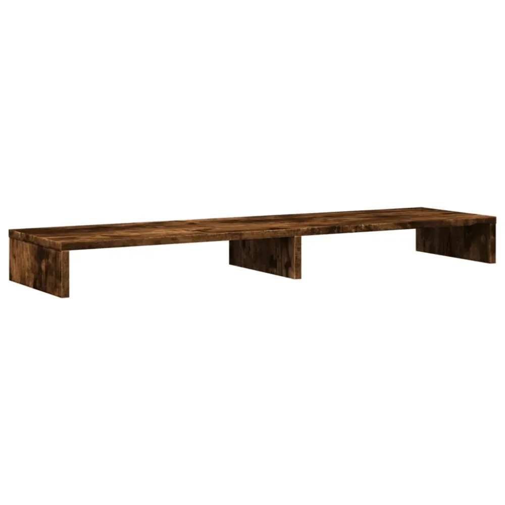 Support de moniteur table meuble bureau 100 x 27 x 10 cm bois d'ingénierie marron 02_0044832 avec surface antidérapante