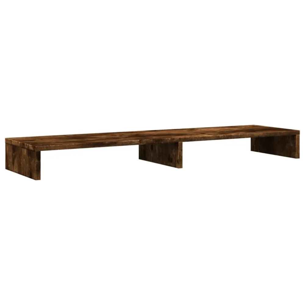 Support de moniteur table meuble bureau 100 x 27 x 10 cm bois d'ingénierie marron 02_0044832 avec surface antidérapante