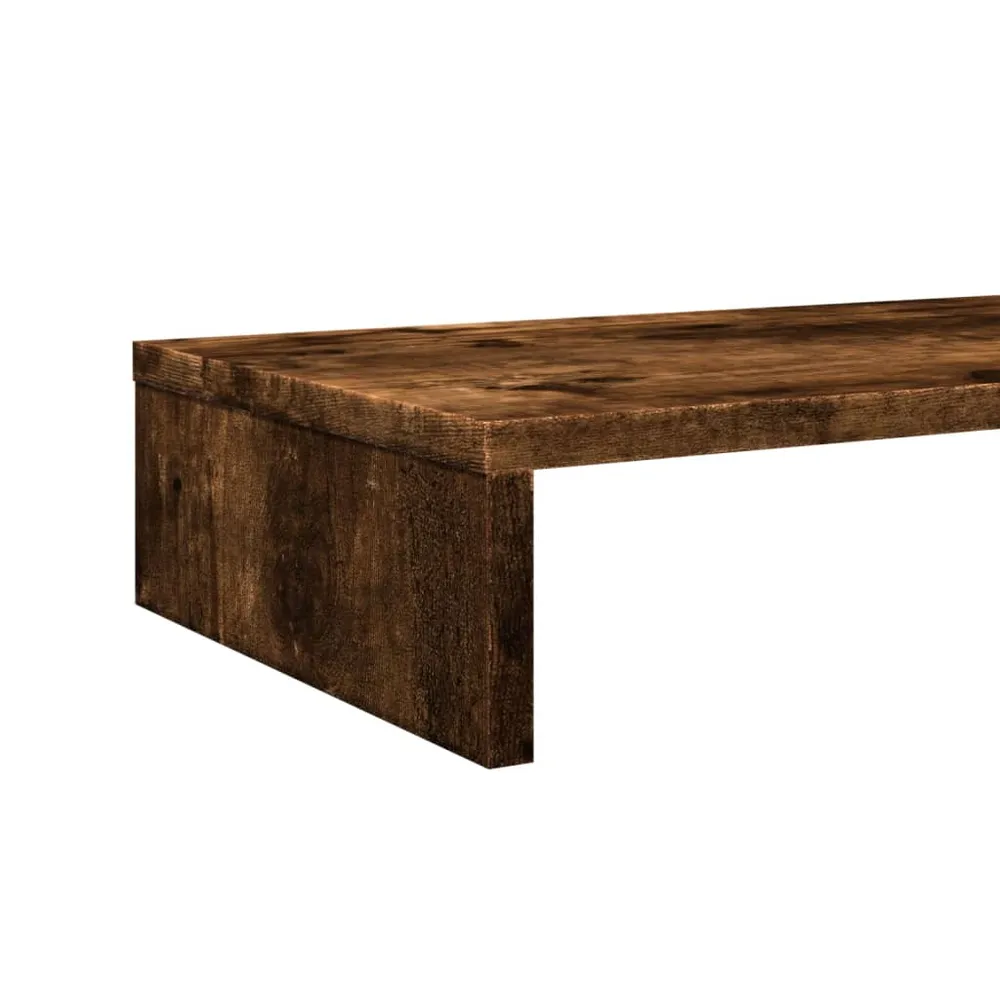 Support de moniteur table meuble bureau 100 x 27 x 10 cm bois d'ingénierie marron 02_0044832 avec surface antidérapante
