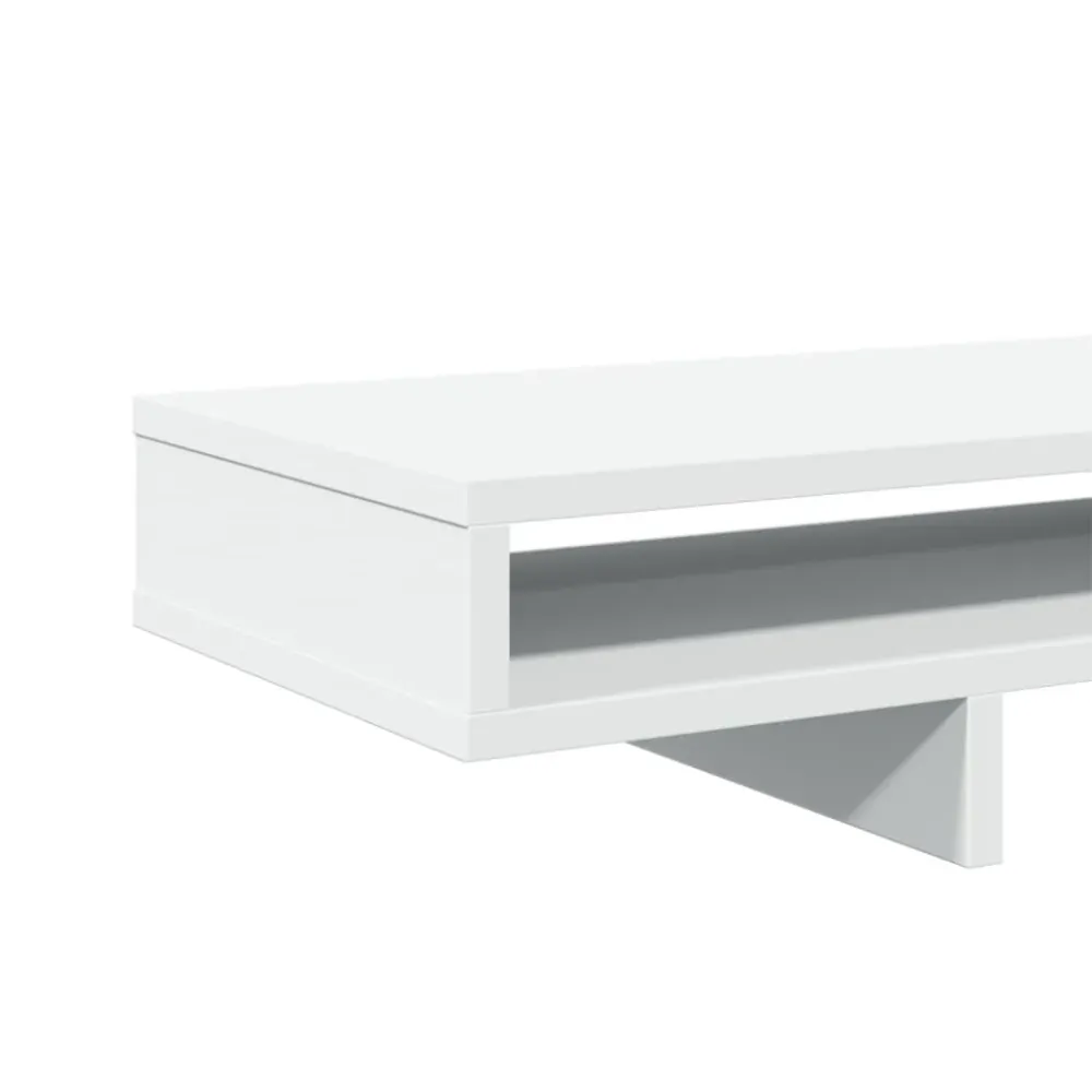 Support de moniteur table meuble bureau 100 x 27 x 15 cm bois d'ingénierie blanc 02_0044837 Charge max 50 kg