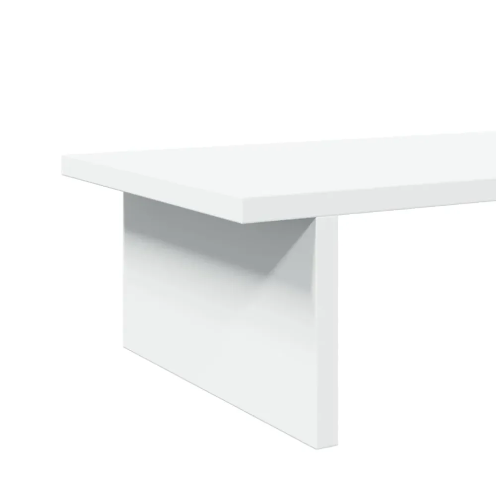 Support de moniteur table meuble bureau 100 x 27 x 15 cm bois d'ingénierie blanc 02_0044836 | Assemblage Rapide