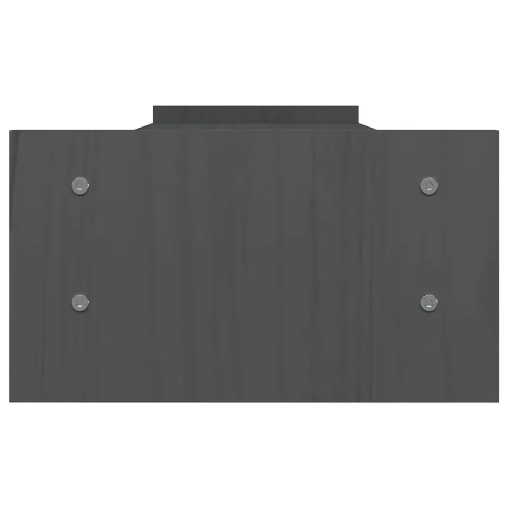 Support de moniteur table meuble bureau 100 x 27 x 15 cm bois de pin résistant gris 02_0044846