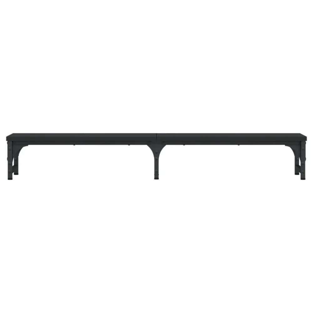 Support de moniteur table meuble bureau 105 x 23 x 15,5 cm bois d'ingénierie noir 02_0044855 Facile à déplacer