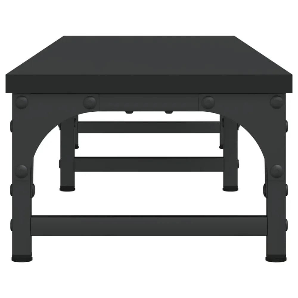 Support de moniteur table meuble bureau 105 x 23 x 15,5 cm bois d'ingénierie noir 02_0044855 Facile à déplacer