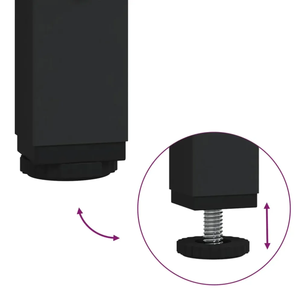 Support de moniteur table meuble bureau 105 x 23 x 15,5 cm bois d'ingénierie noir 02_0044855 Facile à déplacer