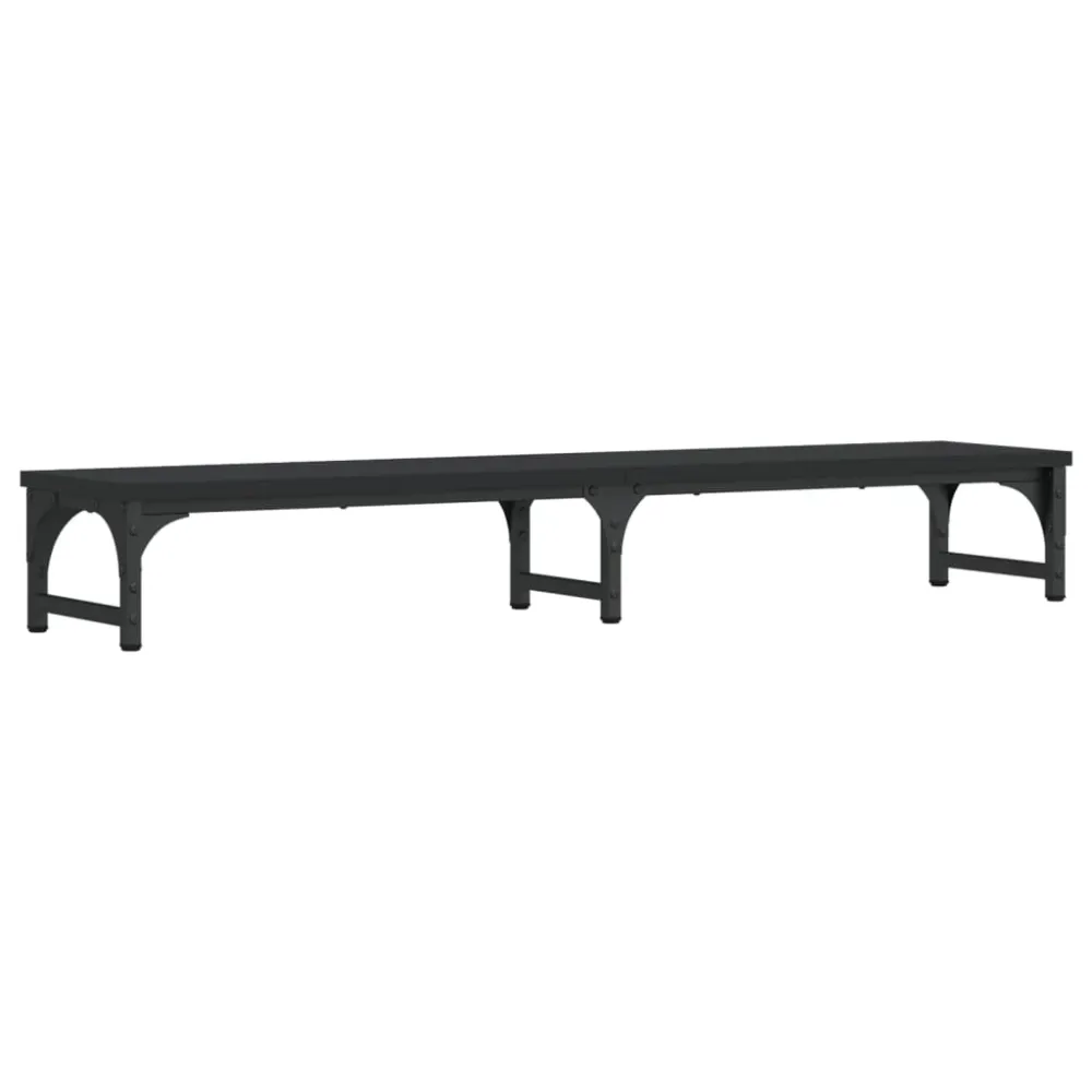 Support de moniteur table meuble bureau 105 x 23 x 15,5 cm bois d'ingénierie noir 02_0044855 avec surface antidérapante