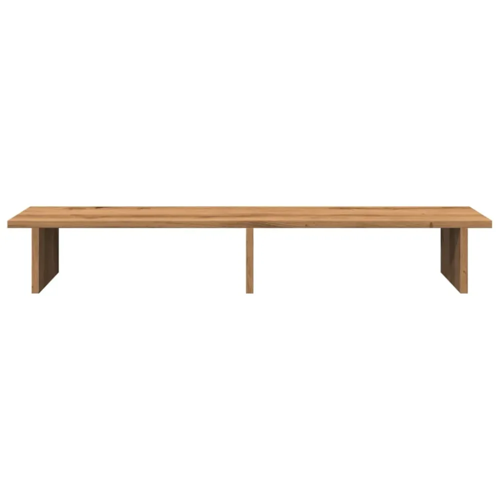 Support de moniteur table meuble bureau artisanal 100 x 27 x 15cm bois ingénierie marron 02_0044910 Facile à déplacer
