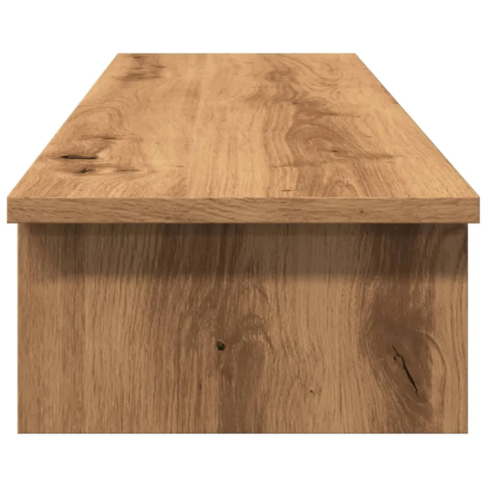 Support de moniteur table meuble bureau artisanal 100 x 27 x 15cm bois ingénierie marron 02_0044910 Facile à déplacer