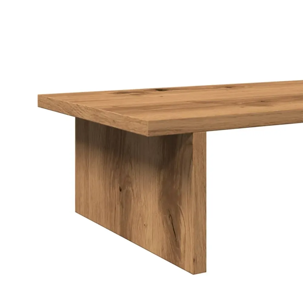 Support de moniteur table meuble bureau artisanal 100 x 27 x 15cm bois ingénierie marron 02_0044910 Facile à déplacer