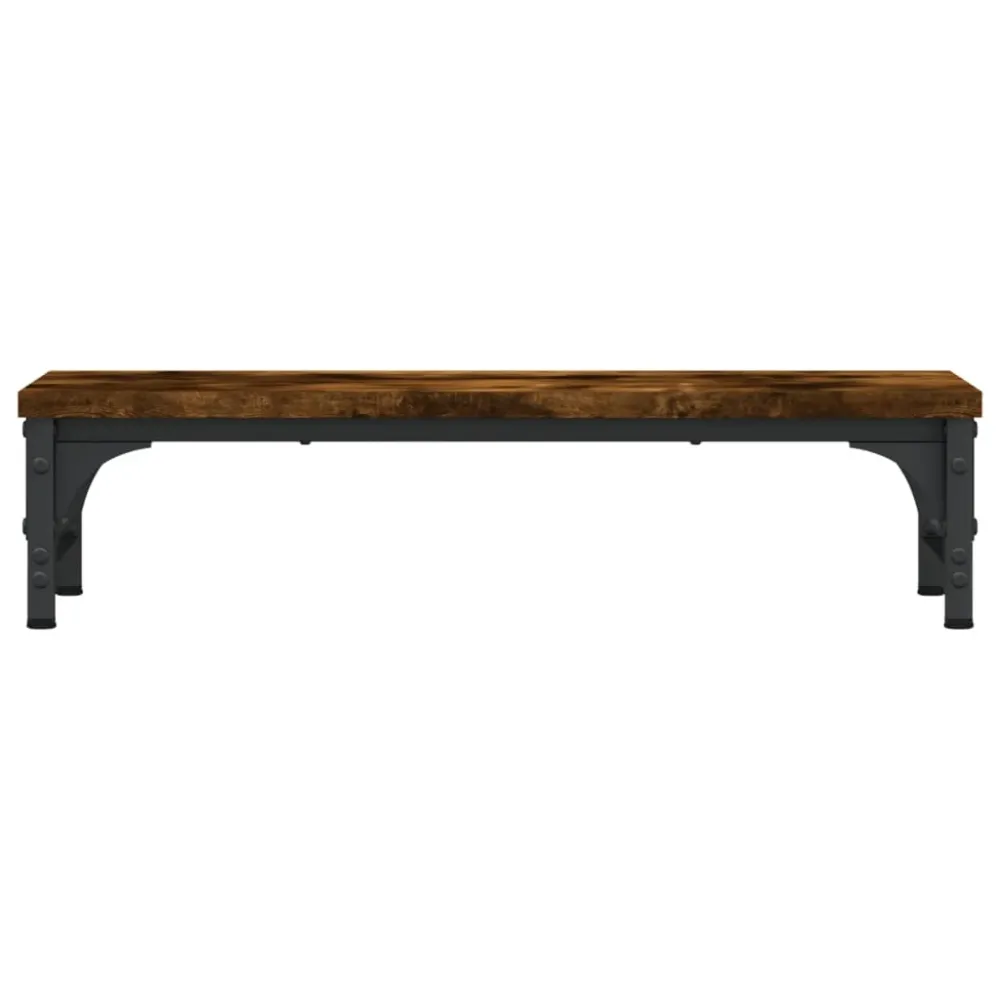 Support de moniteur table meuble bureau 55 x 23 x 14 cm bois d'ingénierie marron 02_0044893 en Acier et MDF