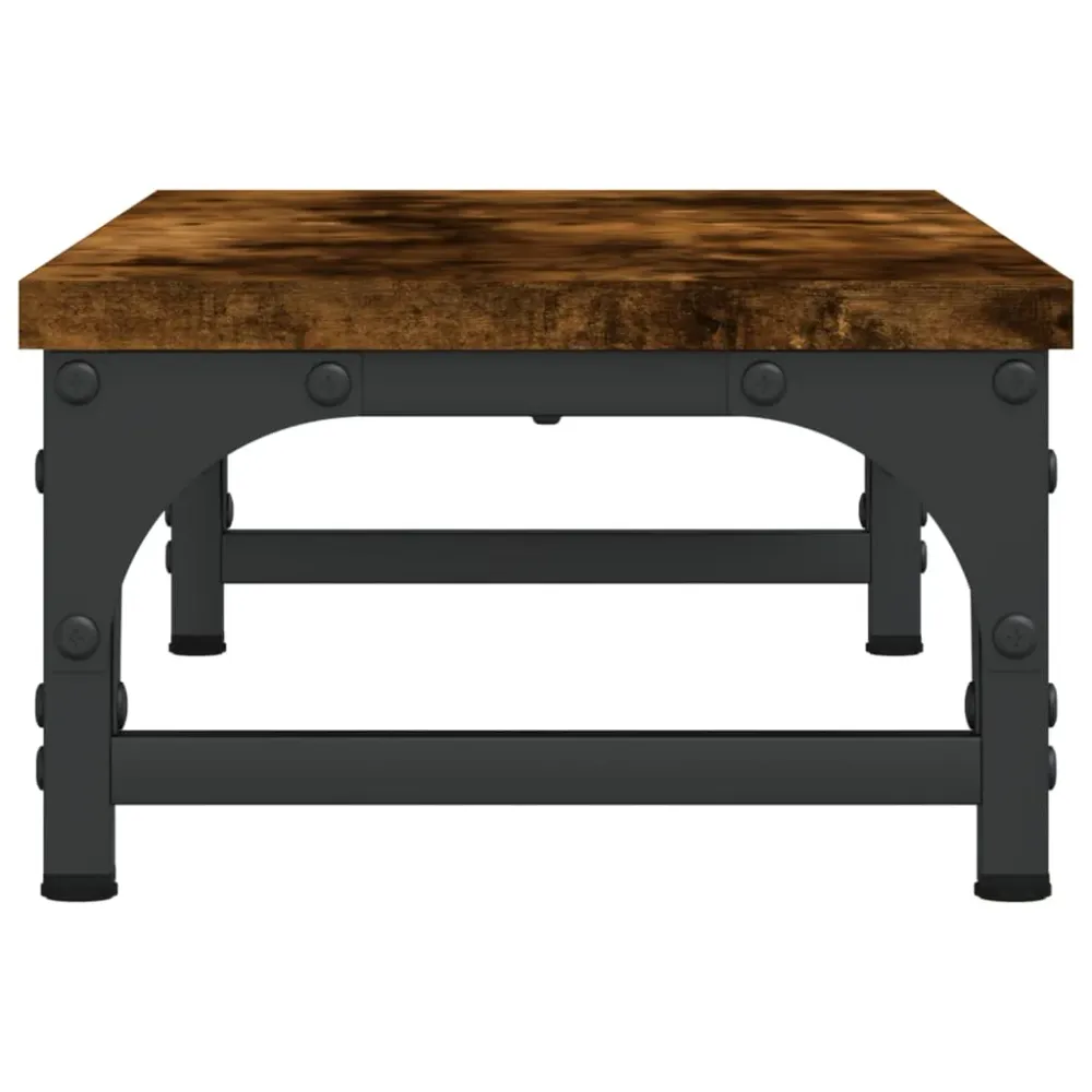 Support de moniteur table meuble bureau 55 x 23 x 14 cm bois d'ingénierie marron 02_0044893 en Acier et MDF