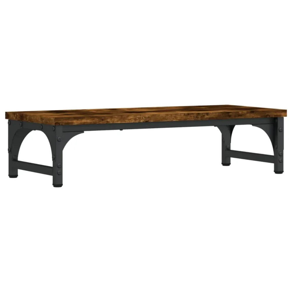 Support de moniteur table meuble bureau 55 x 23 x 14 cm bois d'ingénierie marron 02_0044893 en Acier et MDF