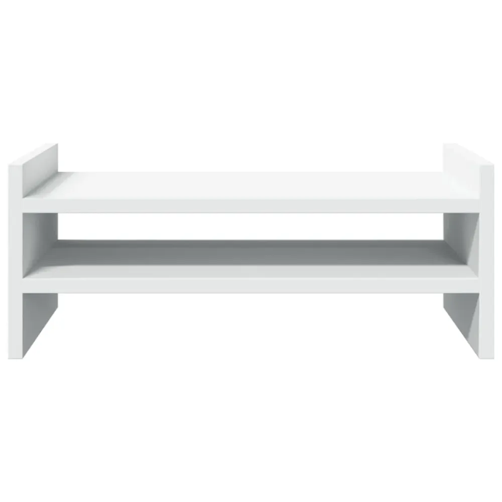 Support de moniteur table meuble bureau 50 x 27 x 20 cm bois d'ingénierie blanc 02_0044883 en Acier et MDF