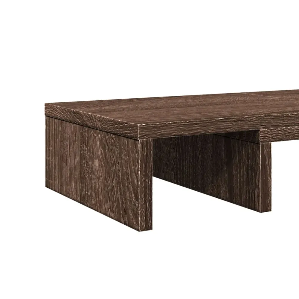 Support de moniteur table meuble bureau élévateur réglable marron 02_0045014 avec Roulettes Bloquantes