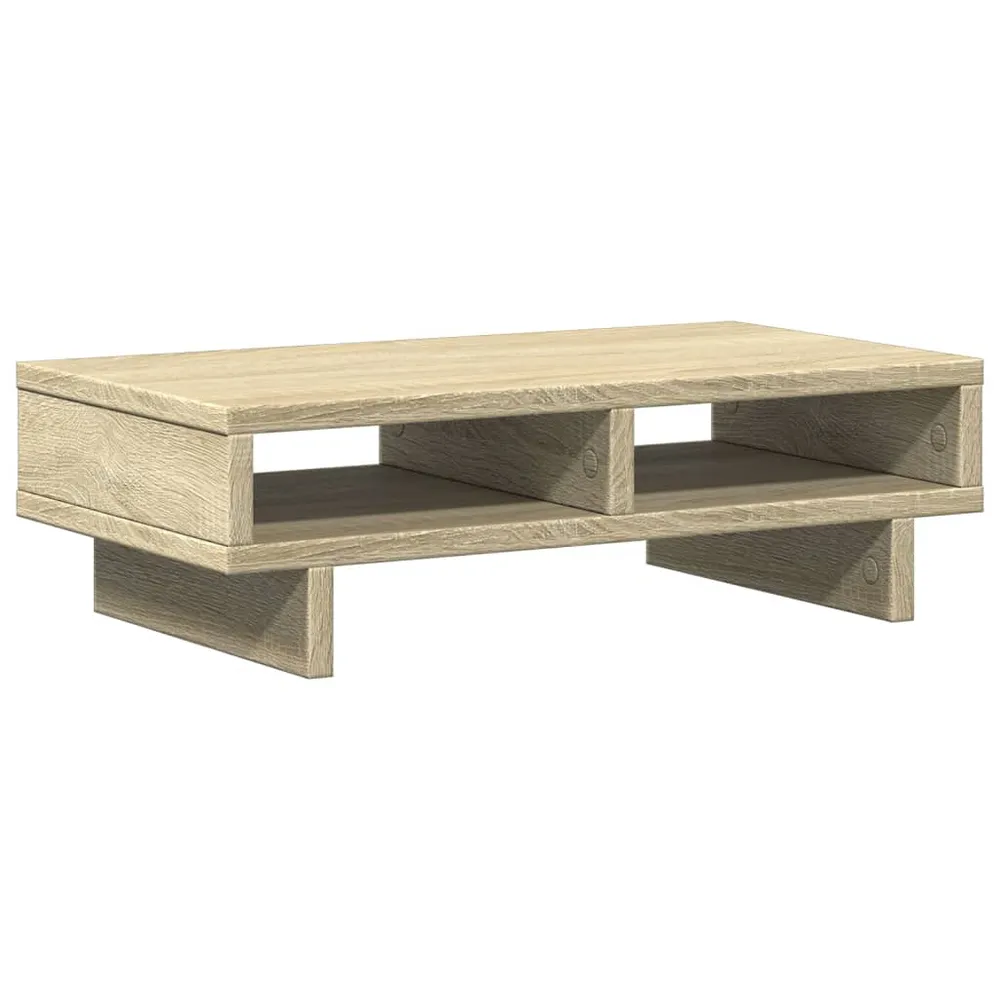 Support de moniteur table meuble bureau sonoma 50 x 27 x 15 cm bois d'ingénierie marron 02_0044992 Lot de 2 chariots