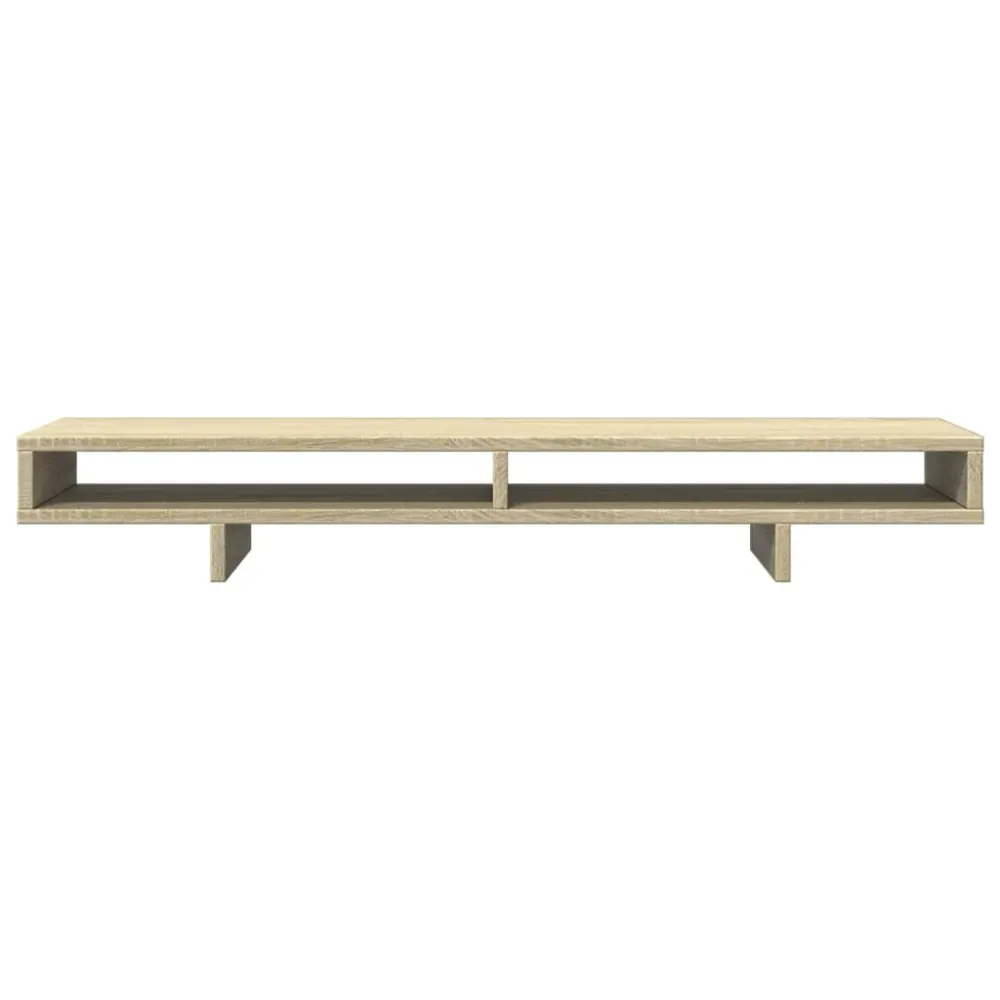 Support de moniteur table meuble bureau sonoma 100 x 27 x 15 cm bois d'ingénierie marron 02_0044978 pour équipement audiov...