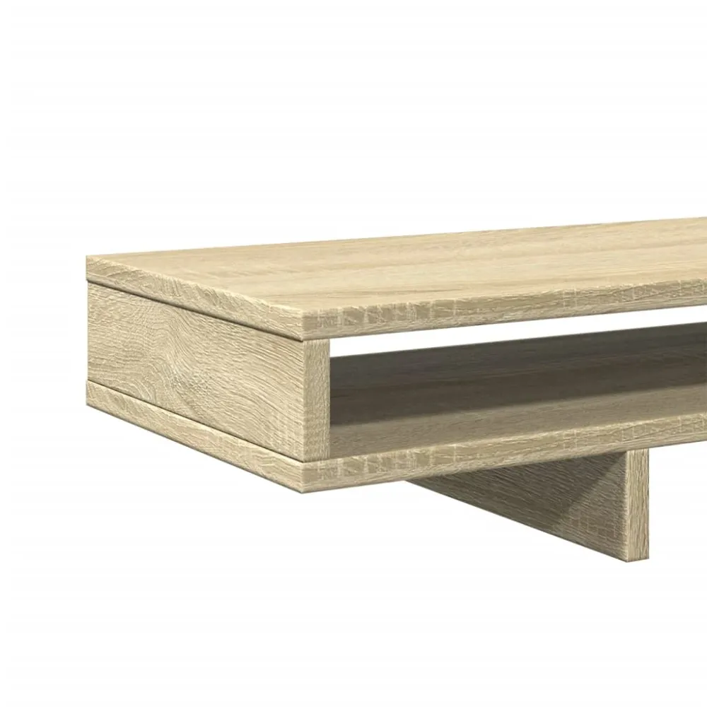 Support de moniteur table meuble bureau sonoma 100 x 27 x 15 cm bois d'ingénierie marron 02_0044978 pour équipement audiov...