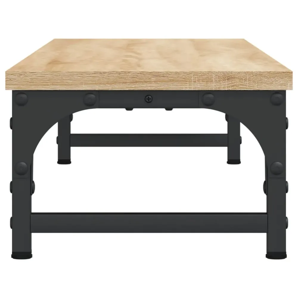 Support de moniteur table meuble bureau sonoma 85 x 23 x 15,5cm bois d'ingénierie marron 02_0045002 pour équipement audiov...