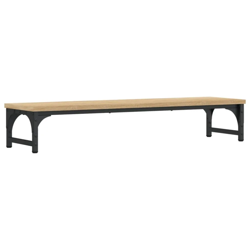 Support de moniteur table meuble bureau sonoma 85 x 23 x 15,5cm bois d'ingénierie marron 02_0045002 pour équipement audiov...