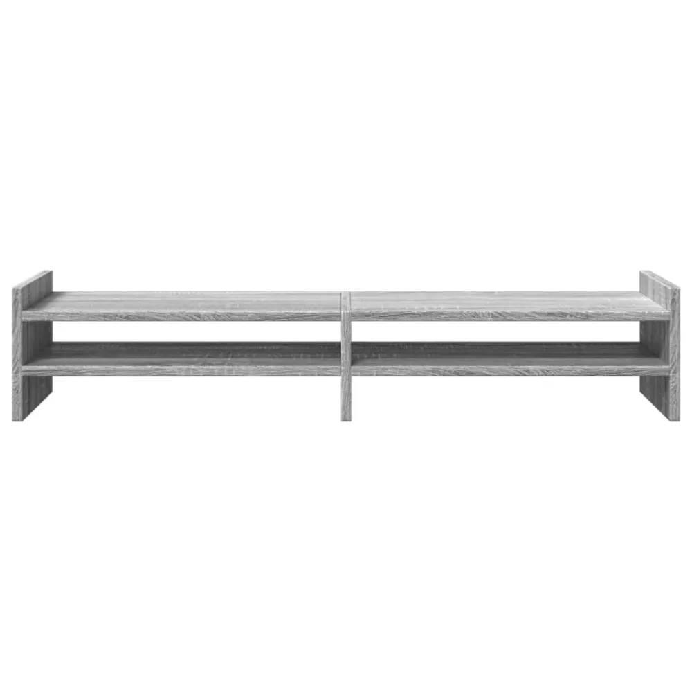 Support de moniteur table meuble bureau sonoma 100 x 27 x 20 cm bois d'ingénierie gris 02_0044982 Facile à déplacer