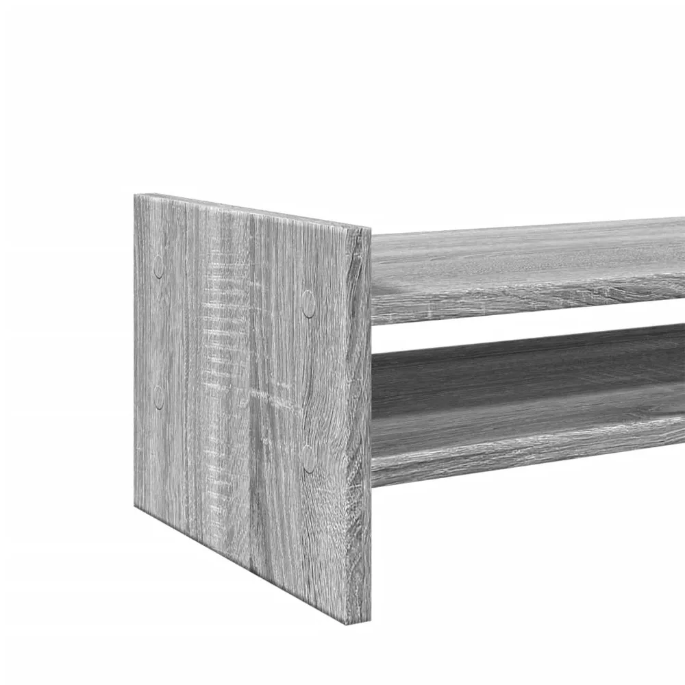 Support de moniteur table meuble bureau sonoma 100 x 27 x 20 cm bois d'ingénierie gris 02_0044982 Facile à déplacer