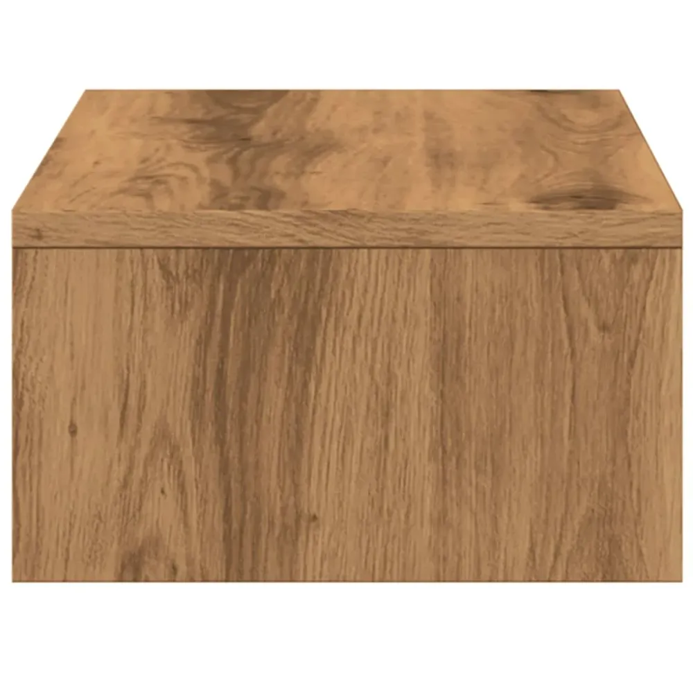 Support de moniteur table meuble bureau et tiroirs artisanal bois ingénierie marron 02_0044963 en Acier et MDF