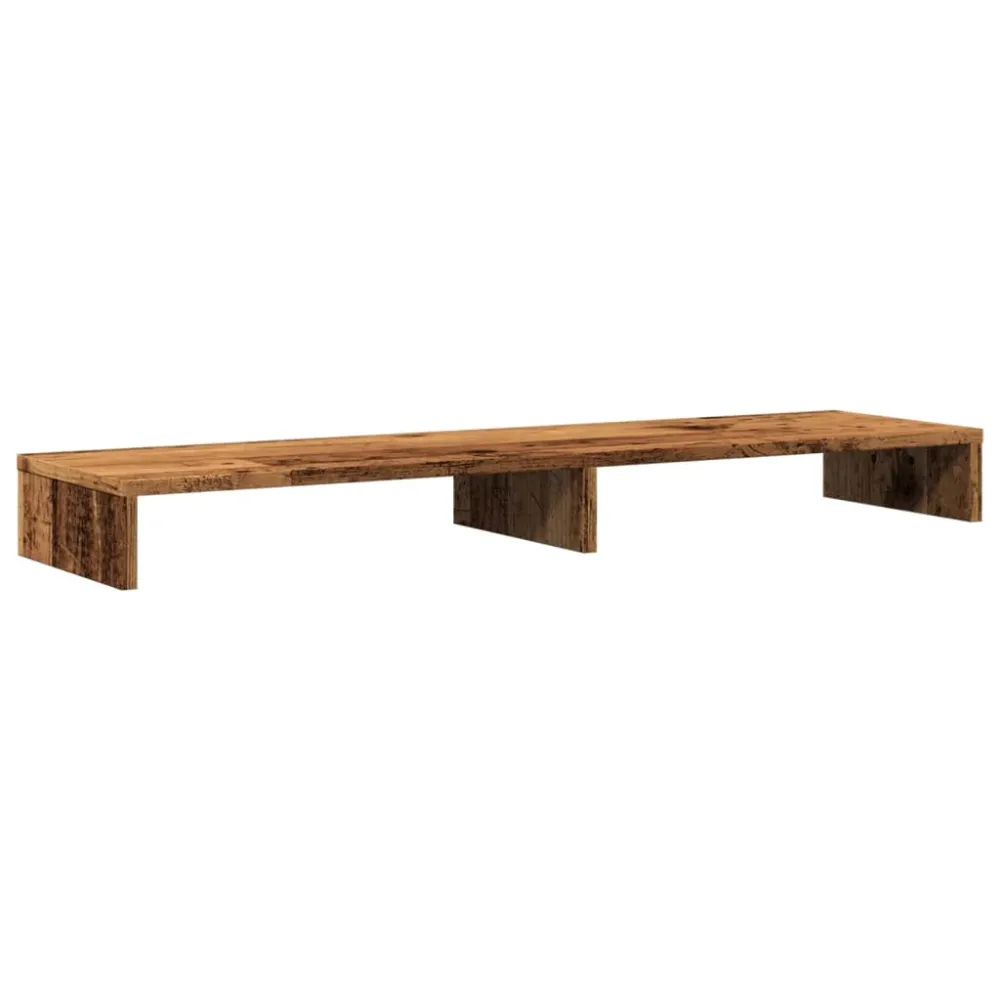 Support de moniteur table meuble bureau vieux bois 100 x 27 x 10 cm bois d'ingénierie marron 02_0045004 | Assemblage Rapide