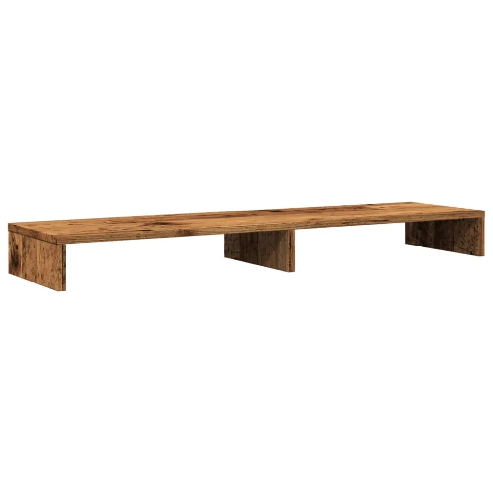Support de moniteur table meuble bureau vieux bois 100 x 27 x 10 cm bois d'ingénierie marron 02_0045004 | Assemblage Rapide