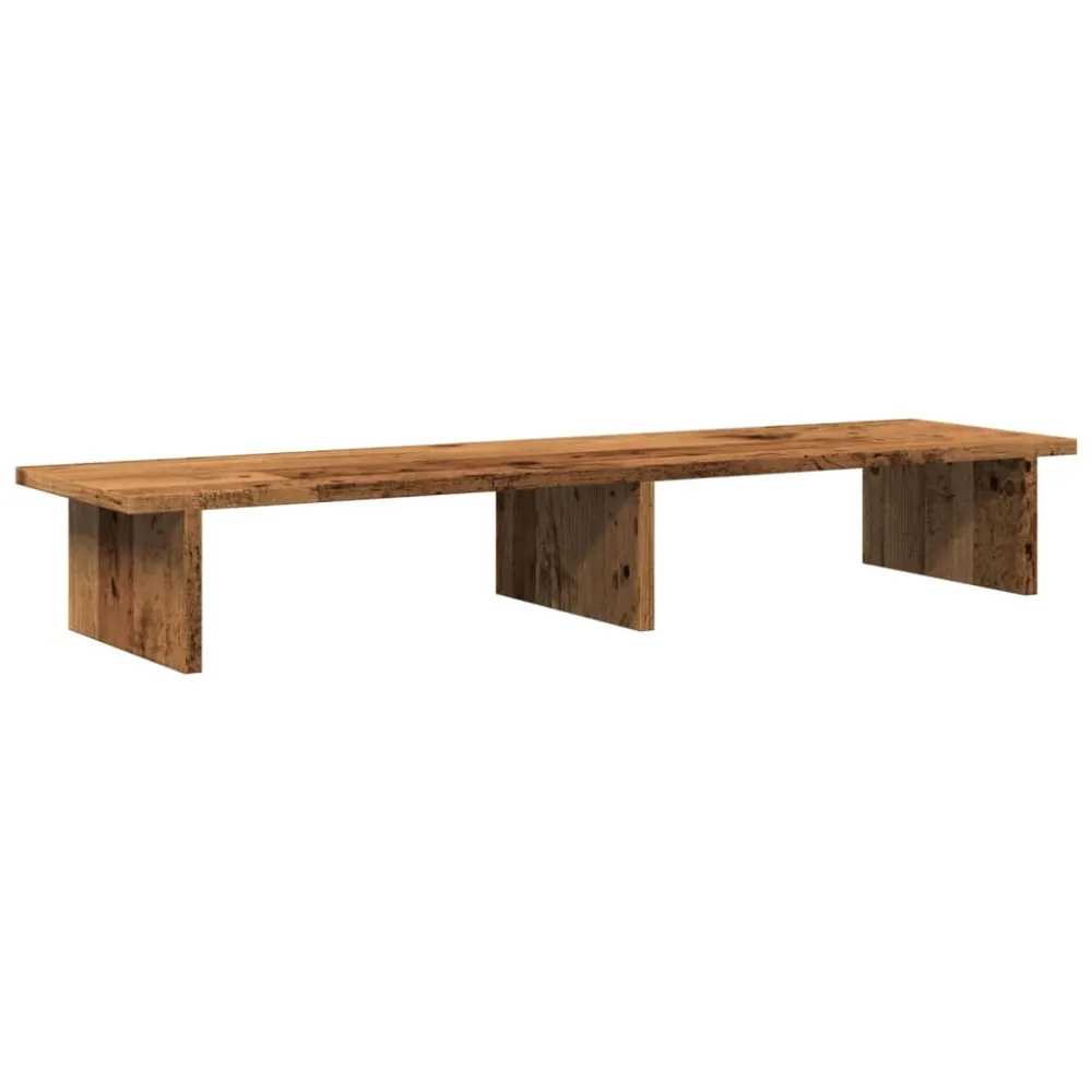 Support de moniteur table meuble bureau vieux bois 100 x 27 x 15 cm bois d'ingénierie marron 02_0045005 | Assemblage Rapide